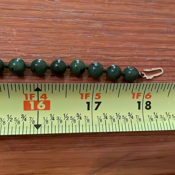 Vintage Jade Necklace ROC Republic of China 18 Inches Knotted - Picture 5 of 12